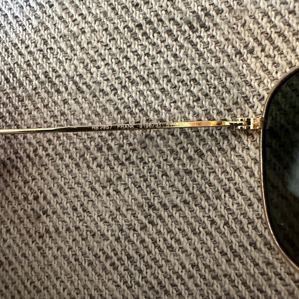 Rayban Thin Gold Frame Rounded-Square Sunglasses - image 7